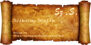 Szikszay Stella névjegykártya